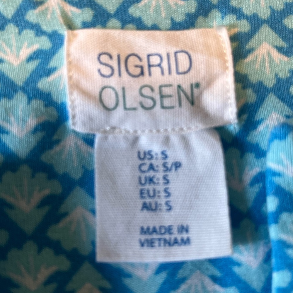 Sigrid Olsen Blue and White Sleeveless Sundress - Picture 5 of 9